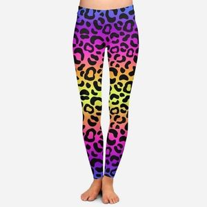 80s Leopard Lisa Frank Inspired: Custom Leggings
